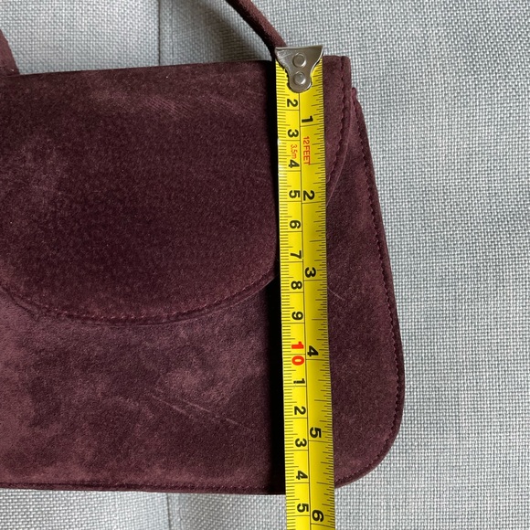 Vintage Laura Ashley Suede Mini Flap Bag - Picture 11 of 12